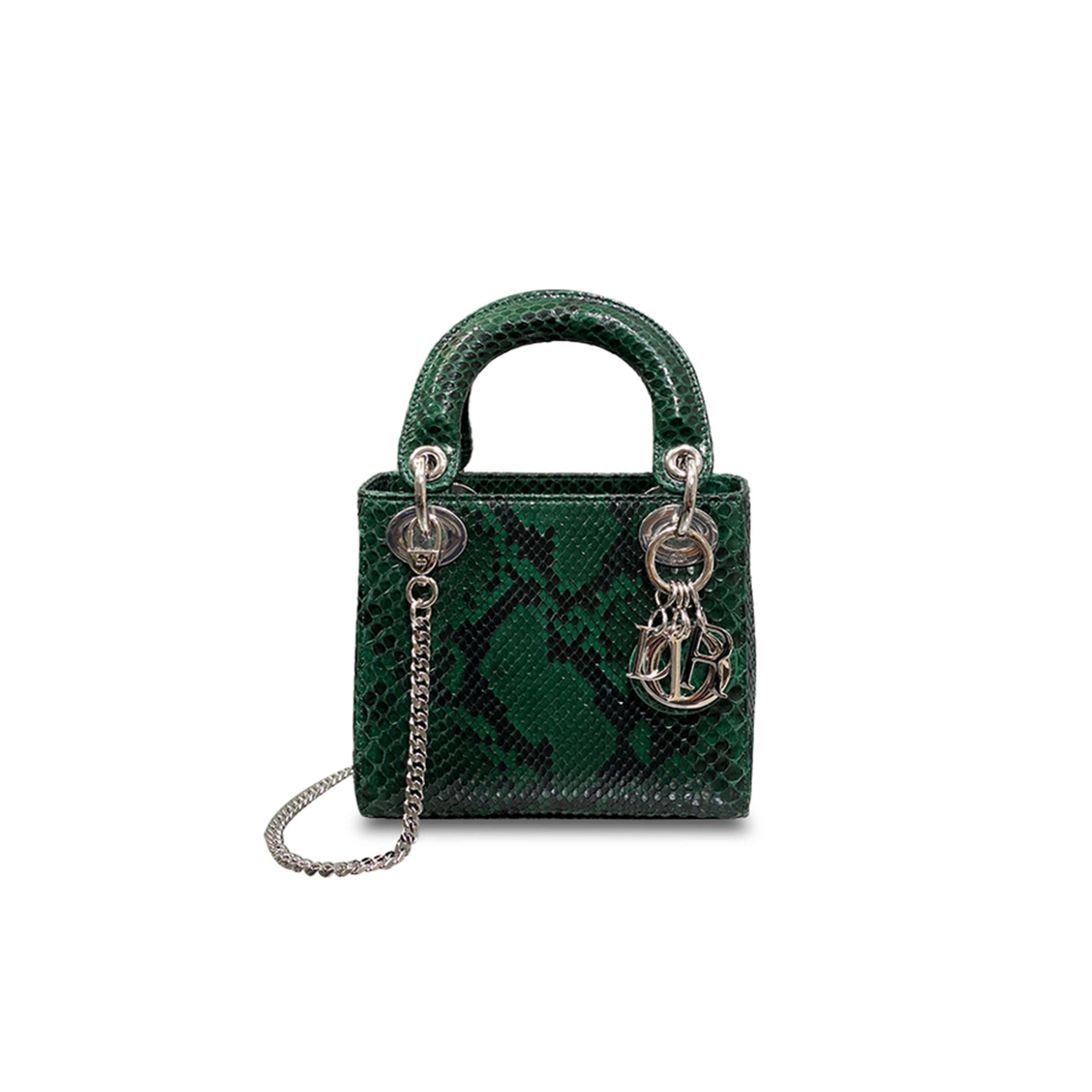 D*or snakeskin mini lady D*or bag (17*15*7cm)